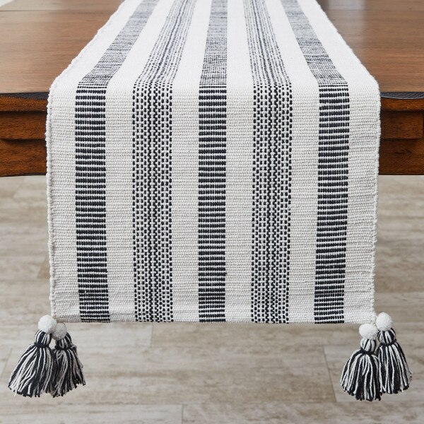 Raven Stripe Table Runner 72"L SplitP